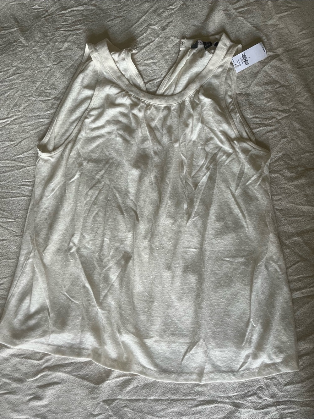Banana Republic Cream Lightweight Cowl Neck Sleeveless Top